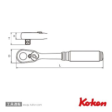 コーケン 3725Z Z-EAL 3/8"ラチェットハンドル 178mmの画像