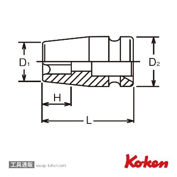 コーケン 12425-E5 1/4"インパクトトルクスソケット E5の画像