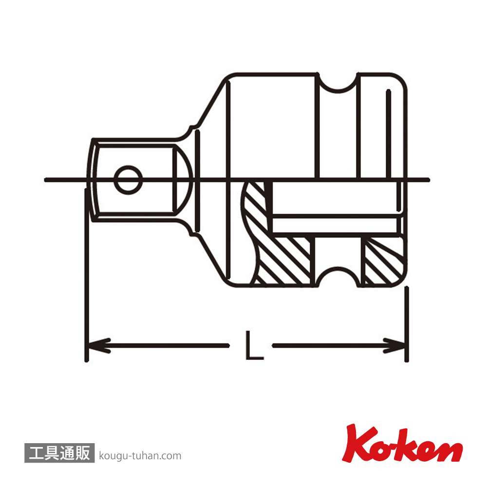 コーケン 15544A 5/8"インパクトアダプターの画像