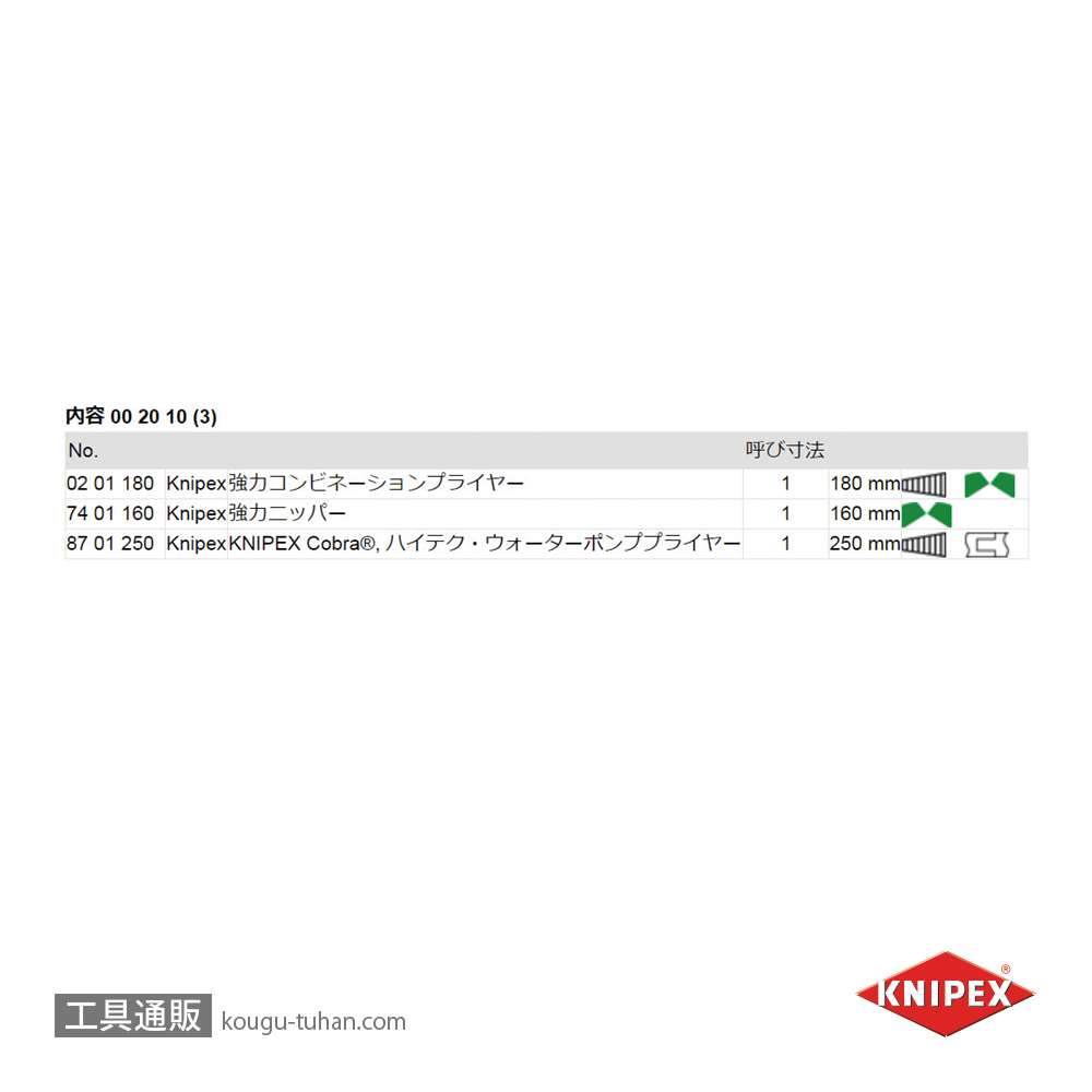 KNIPEX 002010 パワーパックの画像