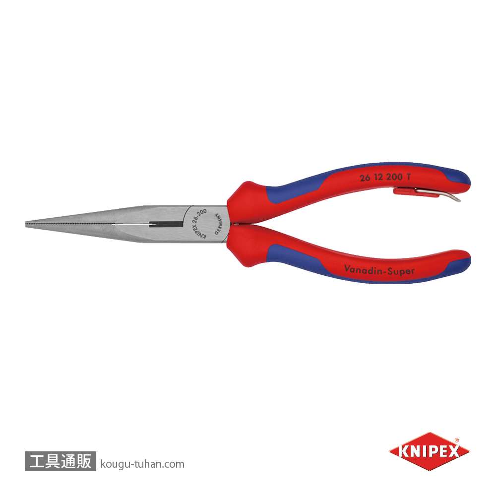 KNIPEX 2612-200TBK 先長ラジオペンチ 落下防止(BK)の画像