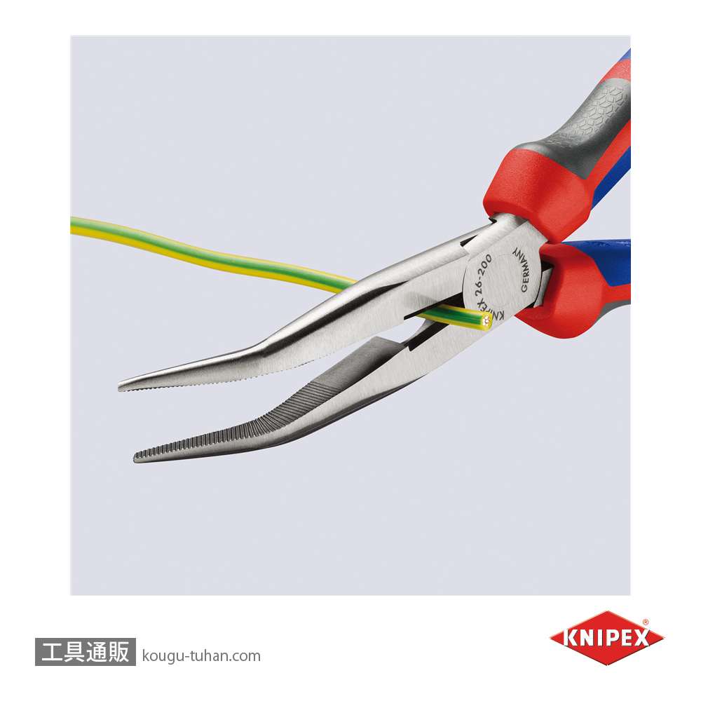 KNIPEX 2622-200 40°先曲ラジオペンチの画像