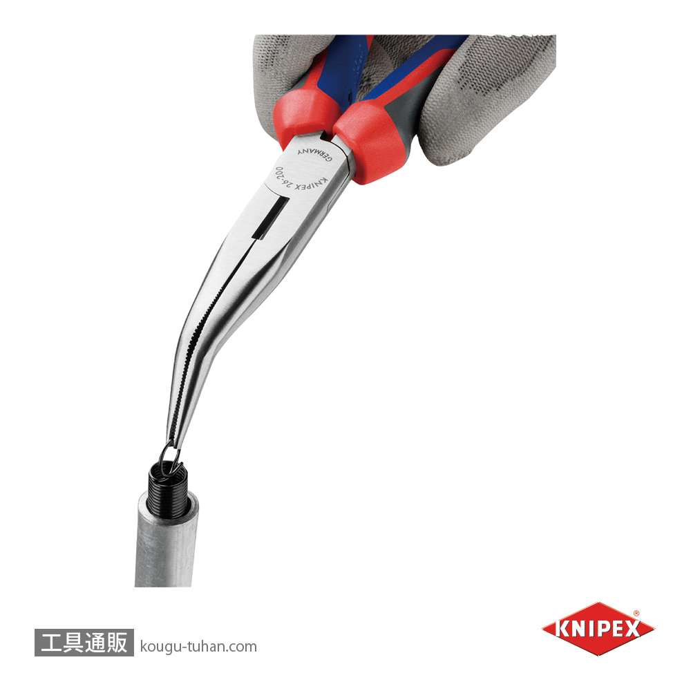 KNIPEX 2622-200SB 40°先曲ラジオペンチ (SB)の画像