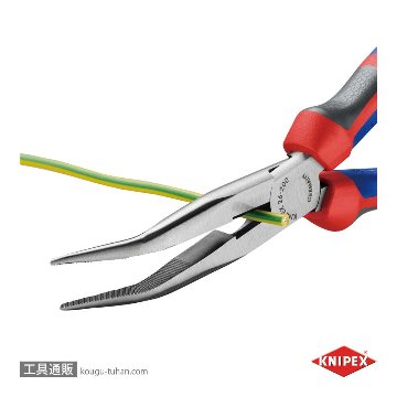 KNIPEX 2622-200SB 40°先曲ラジオペンチ (SB)の画像