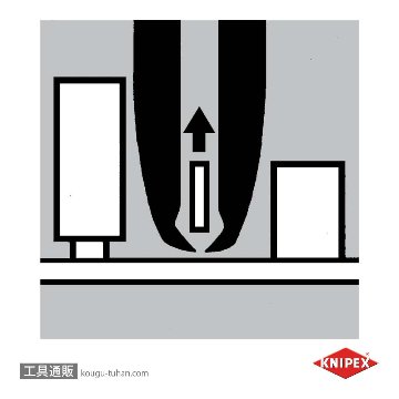 KNIPEX 6422-115 エレクトロニクスエンドカッティングニッパーの画像