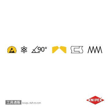 KNIPEX 6412-115ESD エレクトロニクスエンドカッティングニッパーの画像