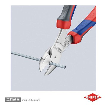 KNIPEX 7405-200SB 強力型斜ニッパー(硬線用) (SB)の画像