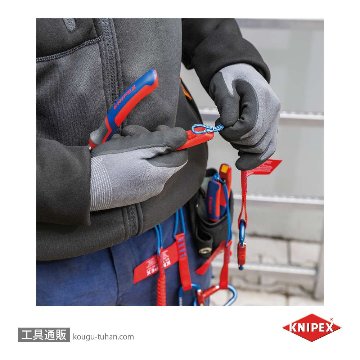 KNIPEX 006306TCR テザーカラーコードクリップ(3x2) レッドの画像