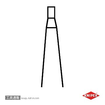 KNIPEX 4413-J1 穴用スナップリングプライヤー 直の画像