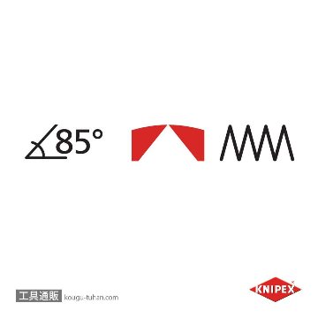 KNIPEX 7221-160 プラスチック用ニッパー 85°の画像