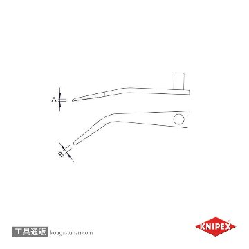 KNIPEX 9247-01 絶縁汎用ピンセット1000V 142MMの画像