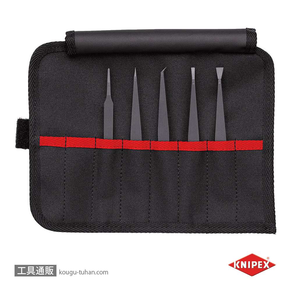 KNIPEX 9200-05ESD プラスチックピンセット5本組セットの画像