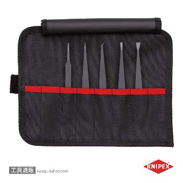 KNIPEX 9200-05ESD プラスチックピンセット5本組セットの画像