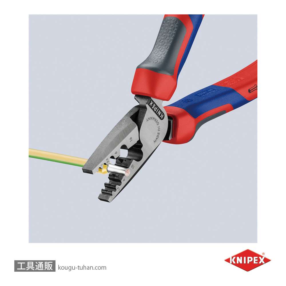KNIPEX 9772-180 エンドスリーブ用圧着ペンチの画像