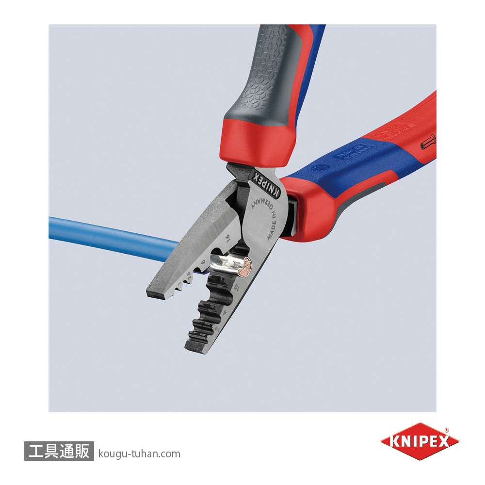 KNIPEX 9772-180 エンドスリーブ用圧着ペンチの画像