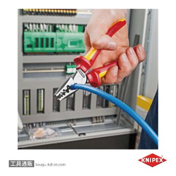 KNIPEX 9778-180SB エンドスリーブ用絶縁圧着ペンチの画像