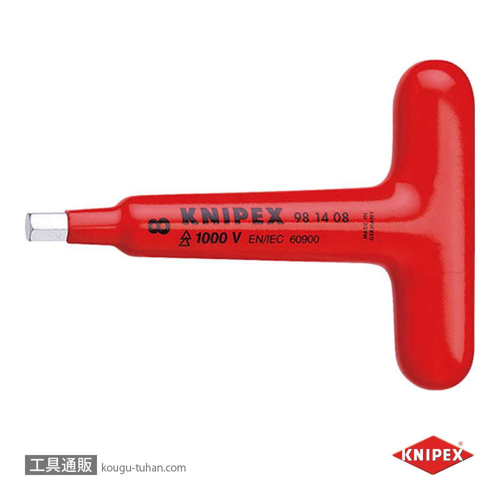 KNIPEX 9814-06 絶縁Ｔ型六角棒レンチ 1000Vの画像