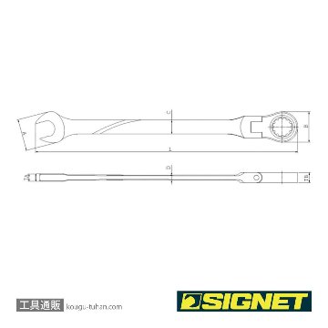 SIGNET 38383 120ギア フレックスSIGNETレンチ 13MMの画像