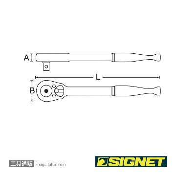 SIGNET 11564 1/4DR 60ギア ラチェットハンドルの画像