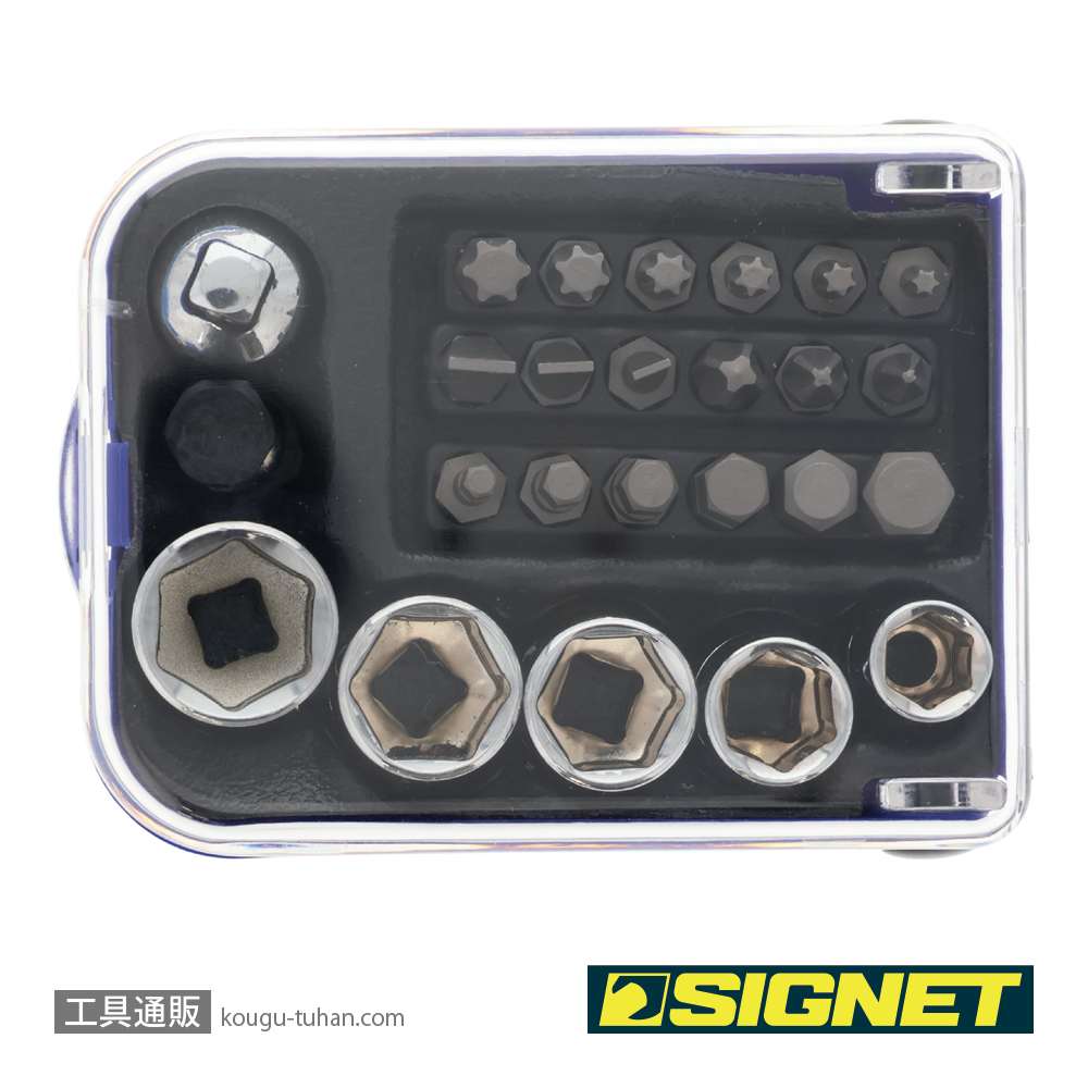 SIGNET 28275 1/4"ヘックスビット&1/4DRソケットセット (25PC)の画像