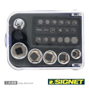 SIGNET 28275 1/4"ヘックスビット&1/4DRソケットセット (25PC)の画像