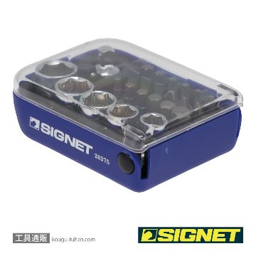 SIGNET 28275 1/4"ヘックスビット&1/4DRソケットセット (25PC)の画像