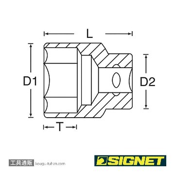SIGNET 13367 1/2DR 12MM ソケット (12角)の画像