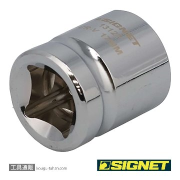 SIGNET 13127 1/2DR 17mm ショートソケット (6角)の画像