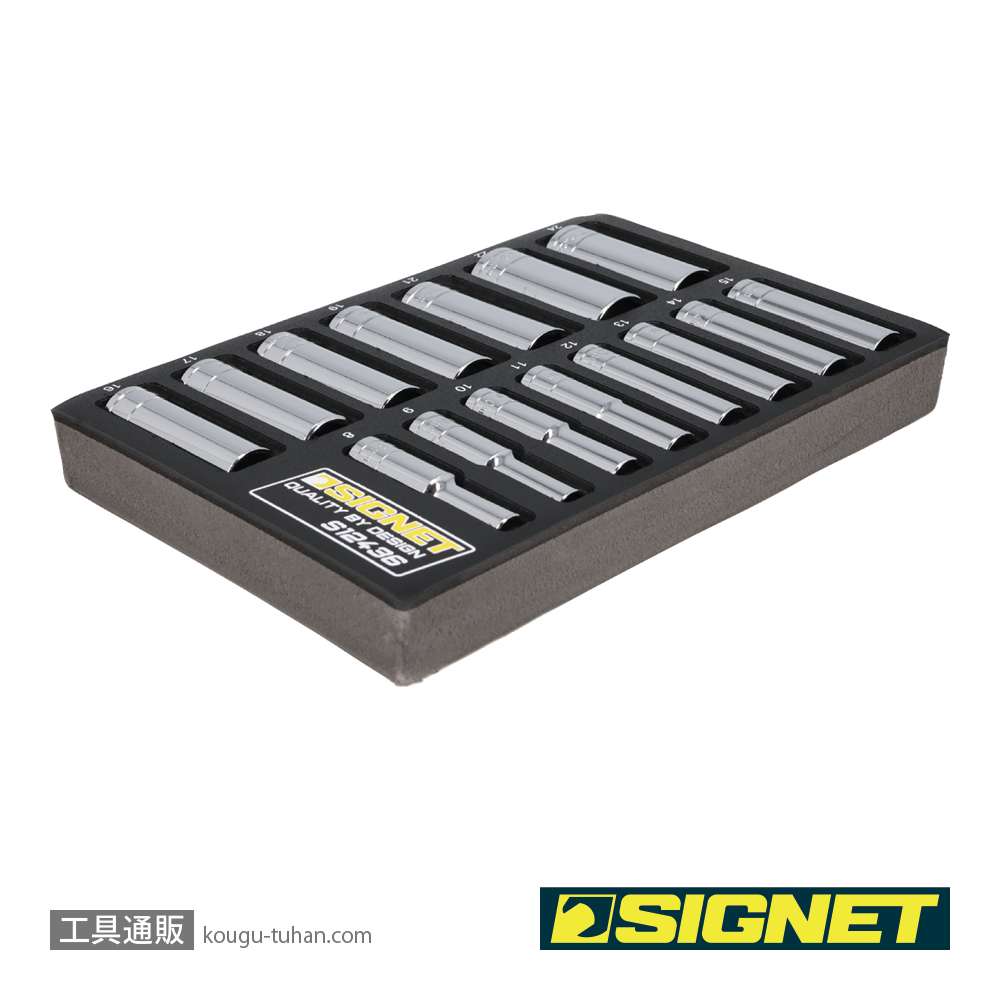 SIGNET 12436 3/8DR 15PC ディープソケットセット DESIGNトレーの画像