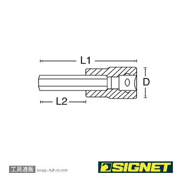 SIGNET 22883 (#22613) 3/8DR 3MM ヘックスビットソケットの画像