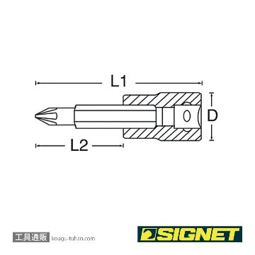 SIGNET 22803 (#22403) 3/8DR #3 プラスビットソケットの画像