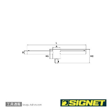 SIGNET 12513 3/8DR T型スライドハンドル 160MMの画像