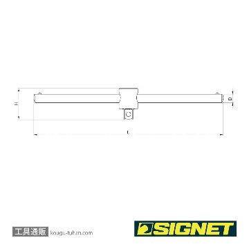 SIGNET 12559 3/8DR半円グリップT型スライドハンドル200MMの画像