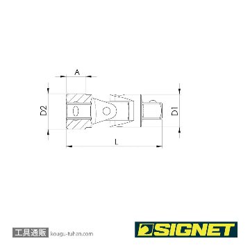 SIGNET 13558 1/2DR スプリング付ユニバーサルジョイントの画像