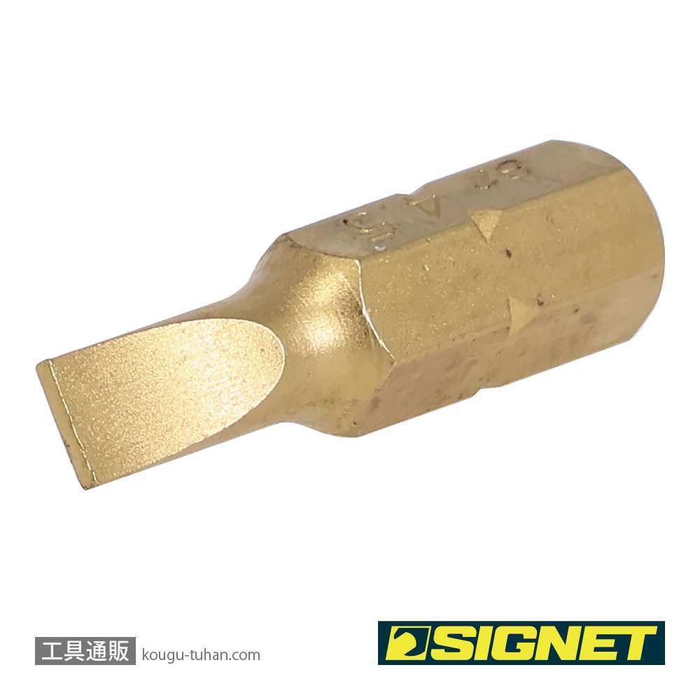 SIGNET 21442 1/4" チタンコーティングマイナスビット 4.5MMの画像