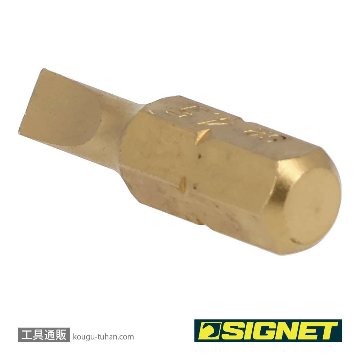 SIGNET 21442 1/4" チタンコーティングマイナスビット 4.5MMの画像