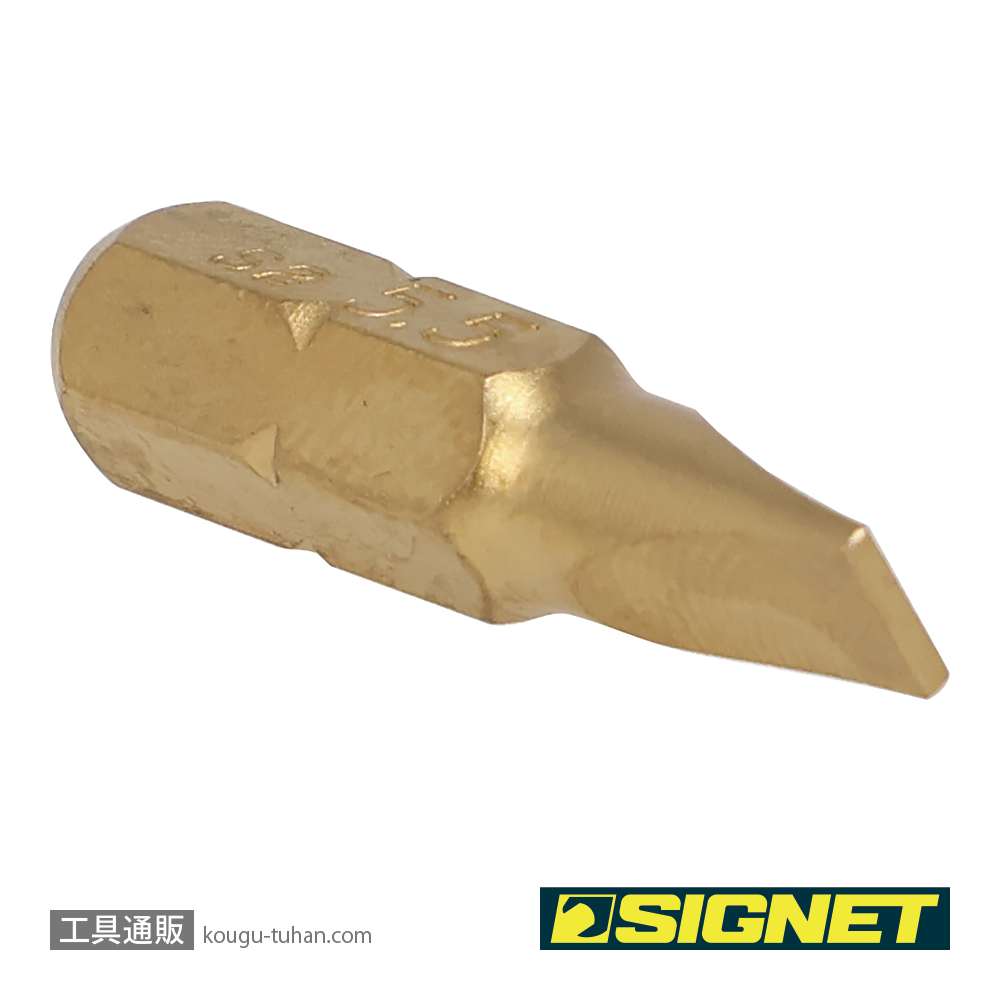 SIGNET 21444 1/4" チタンコーティングマイナスビット 5.5MMの画像