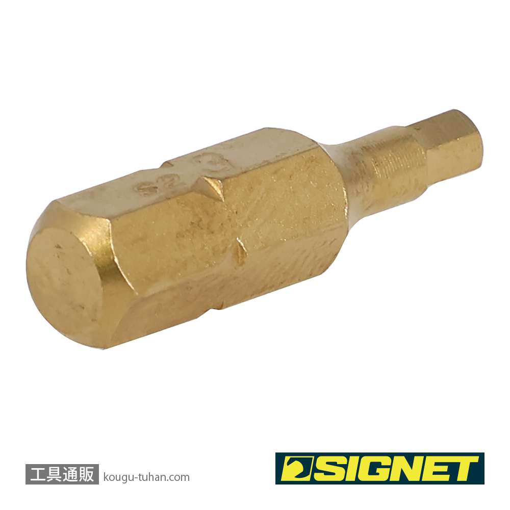 SIGNET 21454 1/4" チタンコーティングヘックスビット 3MMの画像