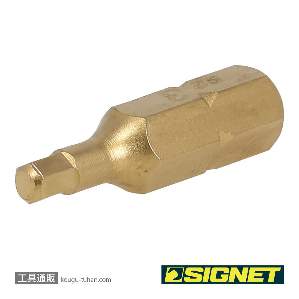 SIGNET 21454 1/4" チタンコーティングヘックスビット 3MMの画像