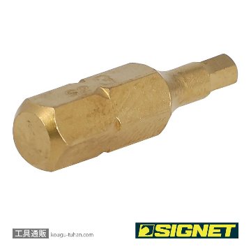 SIGNET 21454 1/4" チタンコーティングヘックスビット 3MMの画像