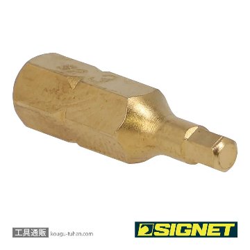 SIGNET 21454 1/4" チタンコーティングヘックスビット 3MMの画像