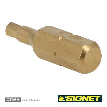 SIGNET 21454 1/4" チタンコーティングヘックスビット 3MMの画像