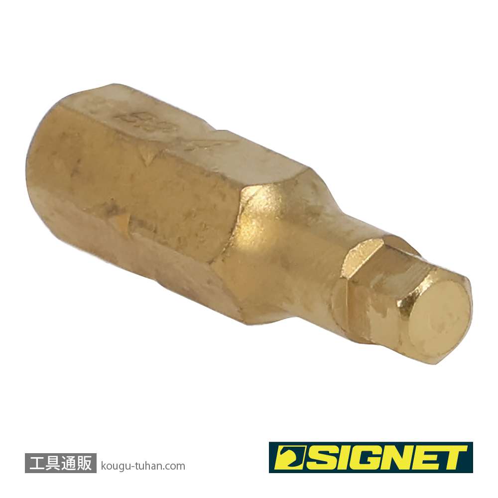 SIGNET 21455 1/4" チタンコーティングヘックスビット 4MMの画像