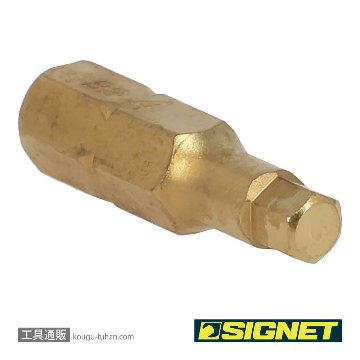 SIGNET 21455 1/4" チタンコーティングヘックスビット 4MMの画像