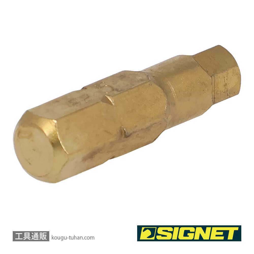 SIGNET 21456 1/4" チタンコーティングヘックスビット 5MMの画像
