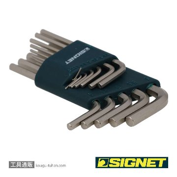 SIGNET 35064 ホルダー付六角棒レンチ13本セット (0.7-6MM)の画像