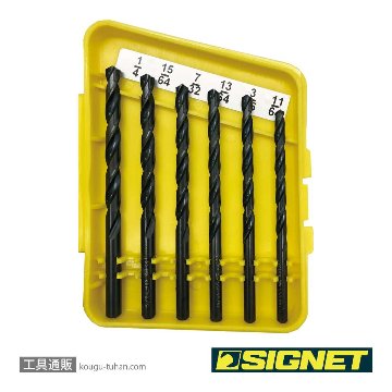 SIGNET 57301 HSSドリルセット 13PCS インチサイズ 1/16-1/4の画像