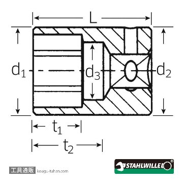 スタビレー 40-13 (1/4SQ)ソケット(6角) 13mmの画像