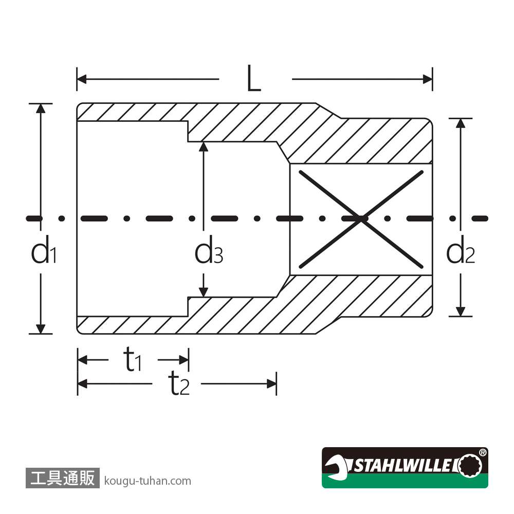 スタビレー 52-34 (1/2SQ)ソケット(6角) 34mmの画像