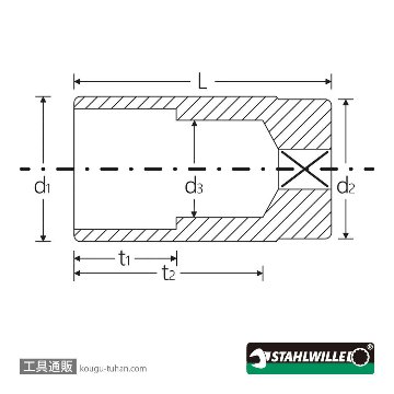 スタビレー 51-13 (1/2SQ)ディープソケット(12角) 13mmの画像